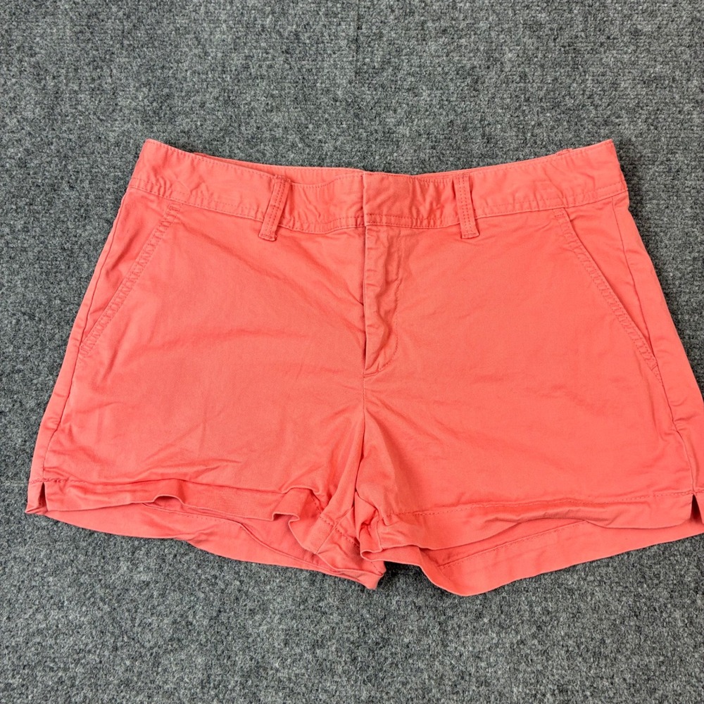 Gap Womens Coral Pink‎ Chino Shorts Size 8 Mid Rise Cotton Twill Casual Summer
